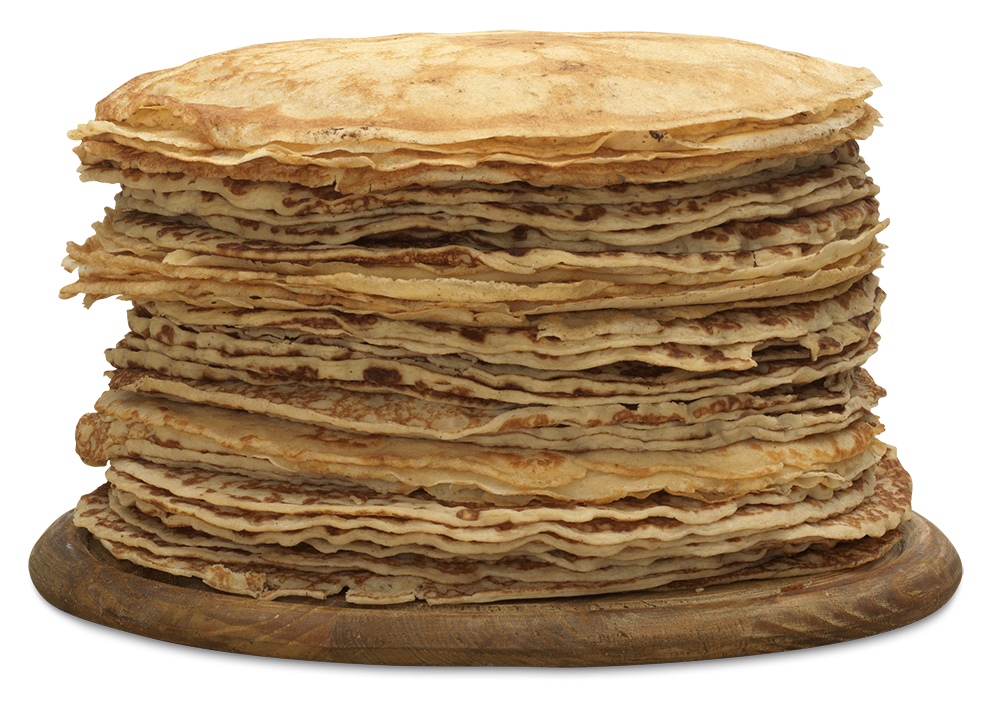 Pannekoekie stapel pannekoeken 